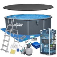 Basen ogrodowy panelowy całoroczny 488 x 132 cm 13w1 Bestawy 561CU