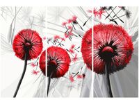 60 90CM OBRAZ 3 ELEM DMUCHAWCE CZERWIENI DRUK PŁÓTNO RAMA