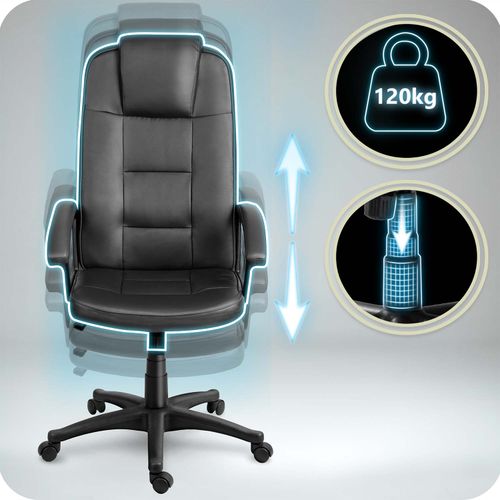 Fotel biurowy obrotowy Sofotel czarny na Arena.pl