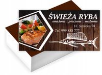 Wizytówki firmowe reklamowe 200szt różne wzory gotowy projekt ŚWIEŻE RYBY