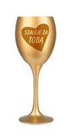 kieliszek do wina złoty SZALEJĘ ZA TOBĄ KW35