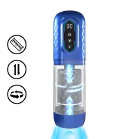 vortex suction rotation pump metallic blue - automatyczna maszyna intymna