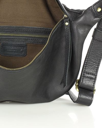 Torebka nerka damska skórzana listonoszka - MARCO MAZZINI czarny na Arena.pl