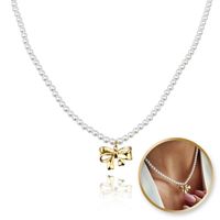 naszyjnik stal szlachetna pozłacana 14k złotem nst2157