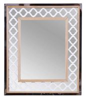 Lustro z białym wzorem