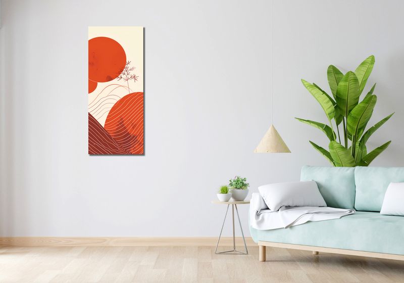 Obraz 40x100cm Ciepło Czerwieni zdjęcie 2