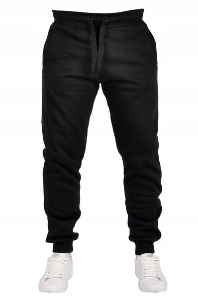 K01 r. XL MĘSKIE SPODNIE DRESOWE JOGGERY GŁADKIE zdjęcie 4