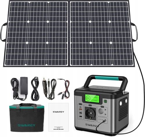POWER BANK GENERATOR SOLARNY SWAREY 518Wh type C PD 65W+100W SOLAR na Arena.pl