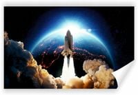 Fototapeta PREMIUM STRUKTURA ZMYWALANA NA WYMIAR Start rakiety kosmicznej
