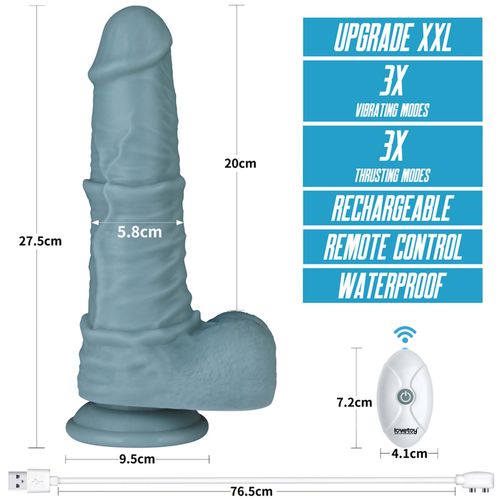 11'' Rechargeable Thrusting And Vibrating Silicone Dildo With Remote na Arena.pl