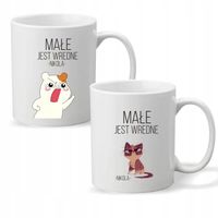 Kubek z imieniem napis MAŁE JEST WREDNE