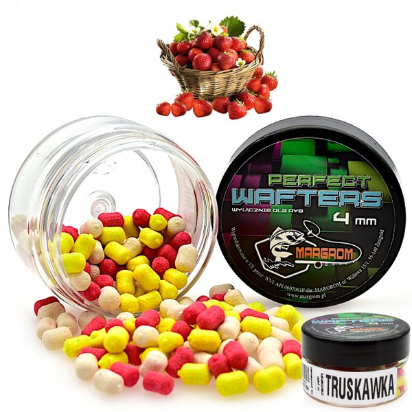 MARGROM Perfect WAFTERS 4mm 25ml aromat TRUSKAWKA przynęta zdjęcie 1