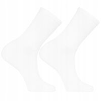 Białe Skarpety Klasyczne Bawełniane Skarpetki Wysokie MORAJ 1-PARA 39-42