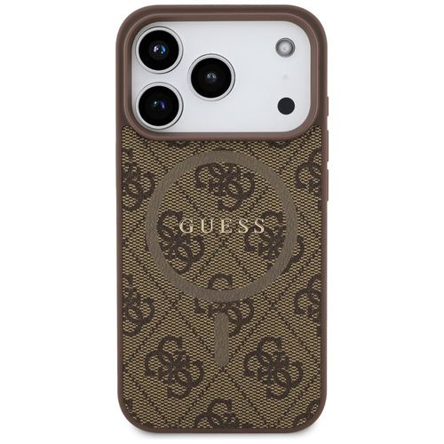 Etui Guess 4G Ring Classic Logo MagSafe do iPhone 17 Pro brązowy na Arena.pl