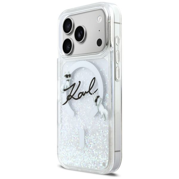 etui karl lagerfeld liquid glitter karl  script logo magsafe do zdjęcie 2