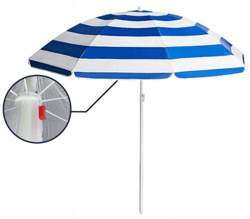 Wytrzymały STALOWY Parasol ogrodowy PLAŻOWY Kempingowy 1,5 m CAPTAIN MIKE na Arena.pl