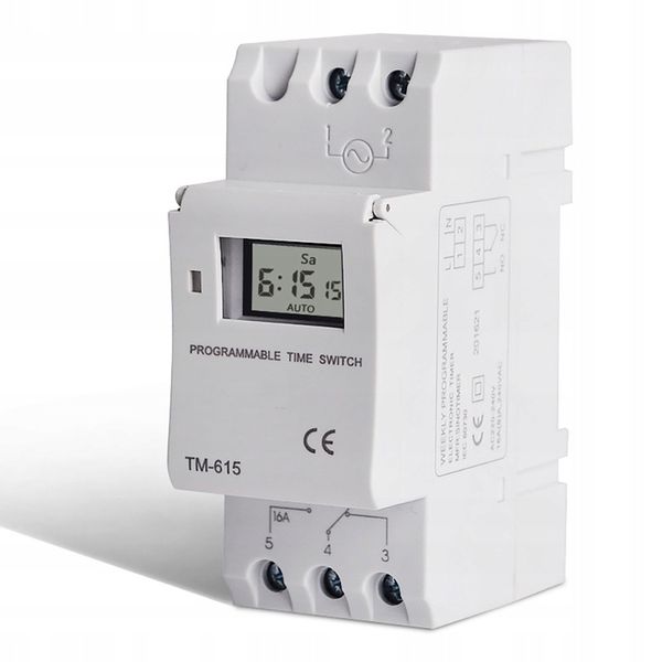 PROGRAMATOR CZASOWY SZYNĘ CYFROWY TYGODNIOWY Programowalny Zegar Cyfrowy zdjęcie 2