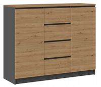 Komoda TopEshop 120 x 40 x 97cm antracyt matowe