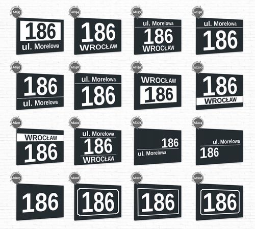 Tabliczka ADRESOWA ALUMINIOWA Tablica NUMER DOMU na Arena.pl