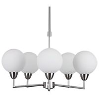 Salonowa lampa wisząca Logos 35-05458 Candellux balls srebrna biała