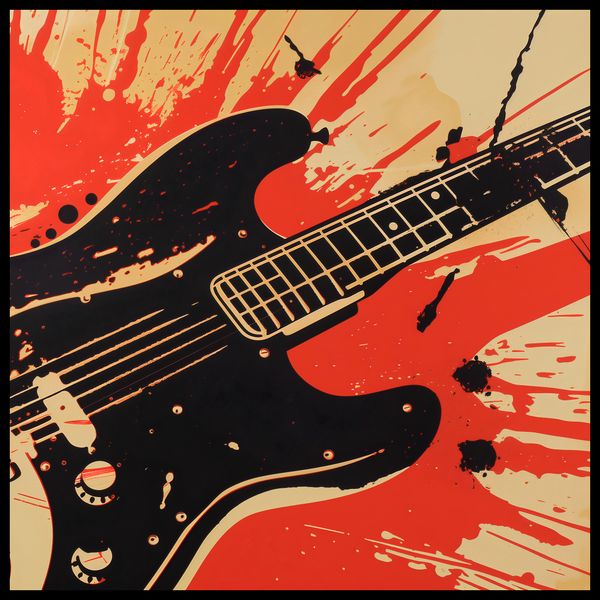 Plakat 90x90cm Gitara Elektryczna zdjęcie 2