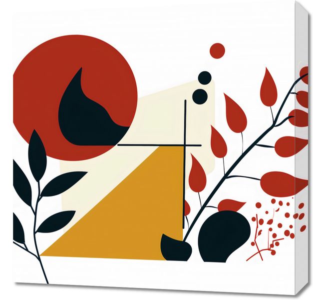 Obraz 60x60cm Ogień i Flora zdjęcie 1