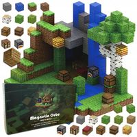 Klocki magnetyczne 3D kostki budowlane Pixele DUŻY Zestaw XXL 300 el ŚWIAT