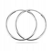 Kolczyki srebrne kółka, koła C 24 mm