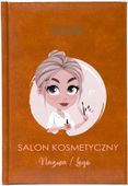 Kalendarz A5 2026 tygodniowy KSIĄŻKOWY SALON KOSMETYCZNY TERMINARZ LOGO