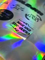 Naklejki samoprzylepne HOLOGRAFICZNE HOLO z twoim LOGO grafiką 50 szt 10 cm