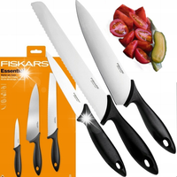 FISKARS ZESTAW KOMPLET 3 NOŻY KUCHENNYCH OSTRE