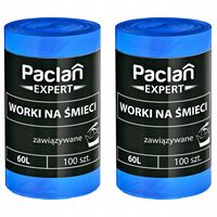 PACLAN EXPERT WORKI NA ŚMIECI WIĄZANE 60L 200 sztuk