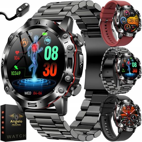 SMARTWATCH ZEGAREK MĘSKI KARDIOWATCH POMIAR GLUKOZY CUKRU EKG MENU POLSKIE na Arena.pl