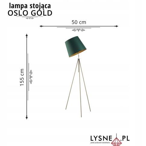 Lampa podłogowa stojąca OSLO GOLD na Arena.pl