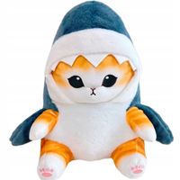 MASKOTKA SŁODKI KOT KOCI REKIN PLUSZAK PRZYTULANKA MIĘCIUSI ZABAWKA 35CM