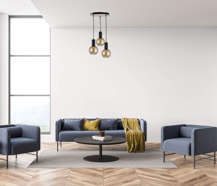 Lampa wisząca 3xE27 JANTAR WOOD zdjęcie 2