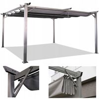 PERGOLA Tarasowa Ogrodowa 3x4m Zadaszenie Tarasu Metalowa Szara 4x3 SPRINT