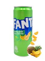 Fanta Cream Soda ananasowo pomarańczowo bananowa napój owocowy z Wietnamu puszka 320ml