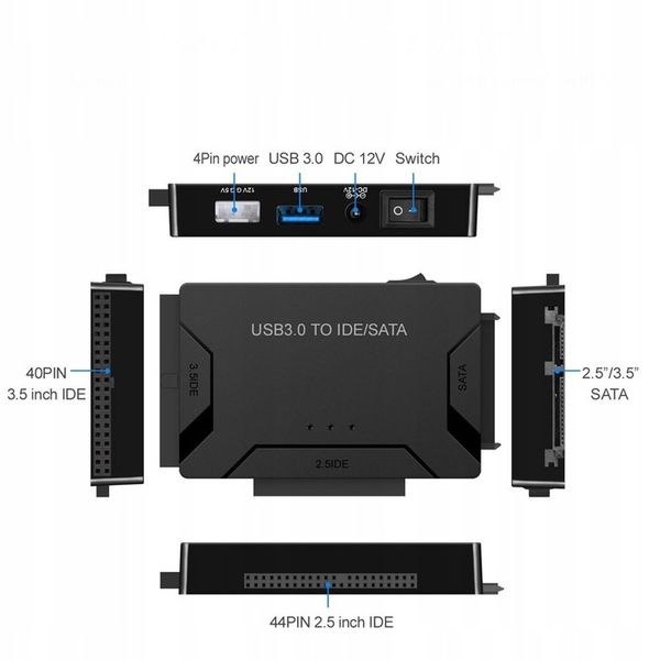 Adapter MOSTEK Dysków USB 3.0 SATA IDE 2,5 3,5 " zdjęcie 2
