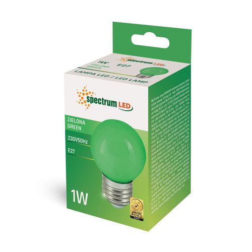 LED KULKA E-27 230V 1W ZIELONY SPECTRUM na Arena.pl