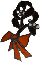 Jemioła szkło witrażowe zawieszka dekoracja prezent