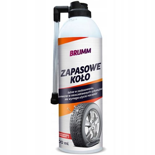 KOŁO ZAPASOWE USZCZELNIACZ DO OPON W SPRAYU BRUMM ŁATWE ZASTOSOWANIE 500 ml na Arena.pl