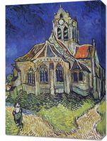 Obraz 50x70cm  Kościół w Auvers, Van Gogh Vintage do Salonu