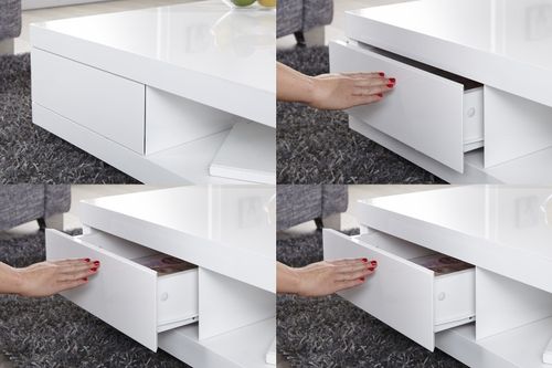 Stolik CUBE biały z szufladami na Arena.pl