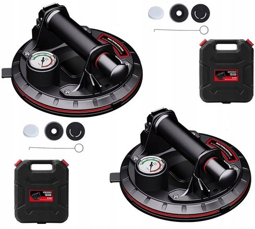 2x UCHWYT PRZYSSAWKA Z MANOMETR POMPKĄ DO GLAZURY PŁYTEK 300KG MECHANICZNA na Arena.pl