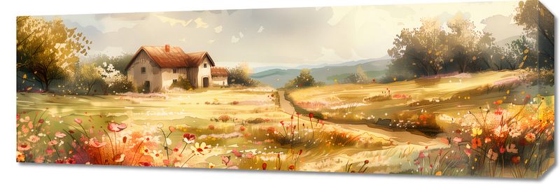 Obraz 90x30cm Sielski Domek zdjęcie 1