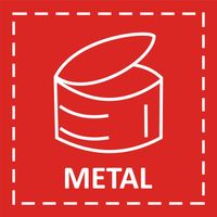 NAKLEJKI śmieci na kosz pojemnik ODPADY METAL