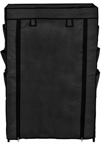 SZAFKA NA BUTY CZARNA TEKSTYLNA REGAŁ STOJAK PÓŁKI GARDEROBA ORGANIZER na Arena.pl