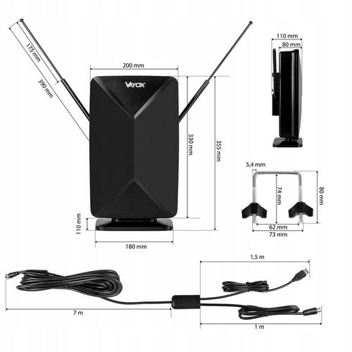 ANTENA AKTYWNA POKOJOWA WEWNĘTRZNA ZEWNĘTRZNA DVB-T2 TV NAZIEMNEJ 4K na Arena.pl