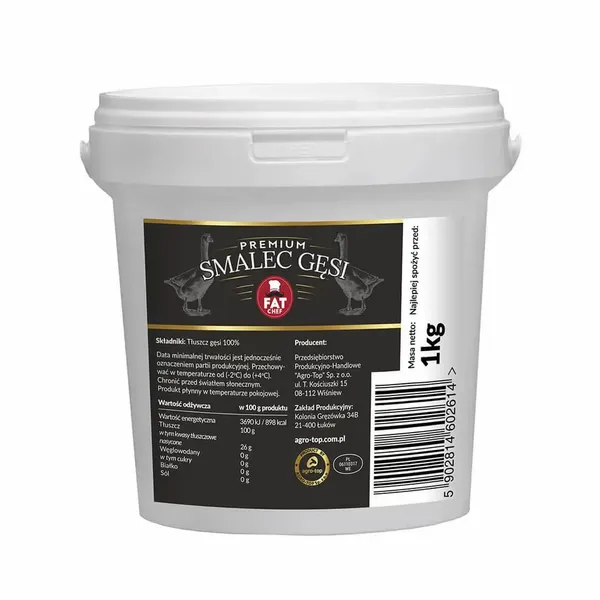 Smalec Gęsi Wiadro 1kg Agro-Top zdjęcie 1
